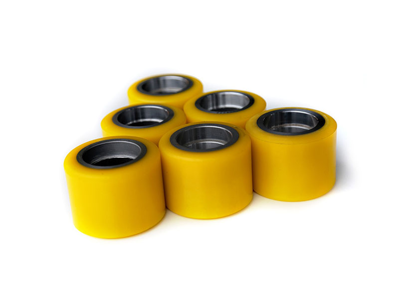 Polyurethane-coated wheels