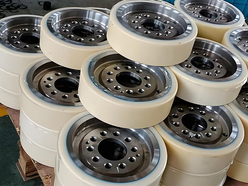 Polyurethane-coated wheels