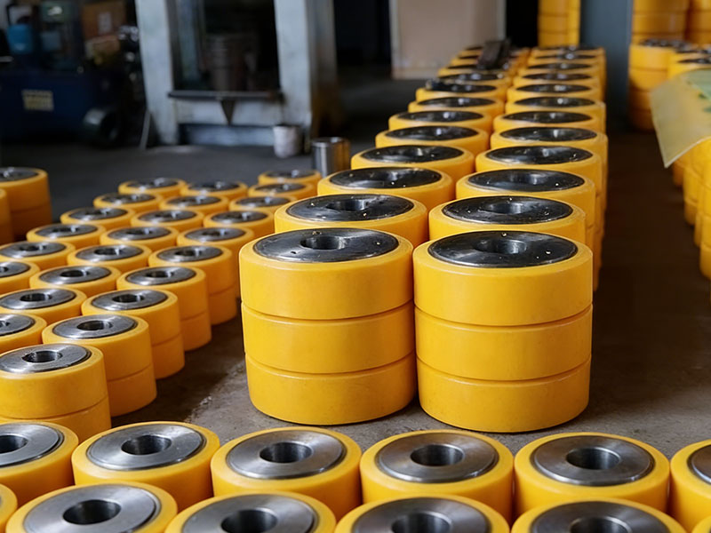 Polyurethane-coated wheels